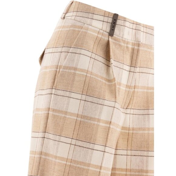 Peserico Check Wool Trousers tag size 42 Women - Picture 4 of 4